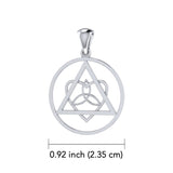 Life’s worth the healing and inspiration ~ Celtic AA Symbol 14K White Gold Pendant Jewelry WPD518