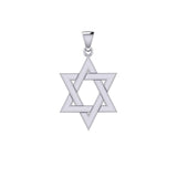 Star of David 14K White Gold Pendant WPD5503 - Jewelry