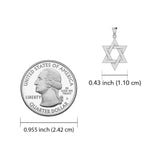 Star of David 14K White Gold Pendant WPD5503 - Jewelry