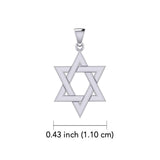 Star of David 14K White Gold Pendant WPD5503 - Jewelry