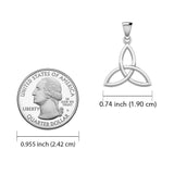 Celtic Trinity Knot 14K White Gold Pendant Small Size WPD5607 - Jewelry