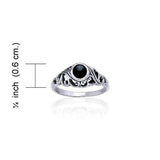 Filigree Sterling Silver Gemstone Ring WR030 - Jewelry