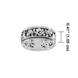 Uncovering the Natural Sense of Masonry in 14K White Gold Spinner Ring WRI1616