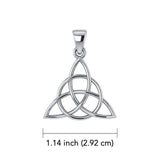 The Divine Power of the Triquetra ~ 14K White Gold Pendant WTP3378 - Jewelry