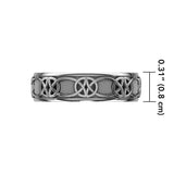Celtic Knotwork 14K White Gold Spinner Ring WTR1685 - Jewelry