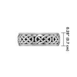 Celtic Knotwork 14K White Gold Spinner Band Ring WTR1687