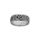 Five-Pointed Star 14K White Gold Spinner Ring WTR1694