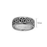 Five-Pointed Star 14K White Gold Spinner Ring WTR1694