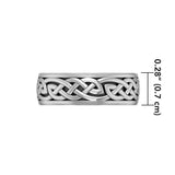 Celtic Knotwork 14K White Gold Spinner Ring WTR1757