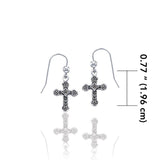 Silver Medieval Cross Earrings JE021 - Jewelry