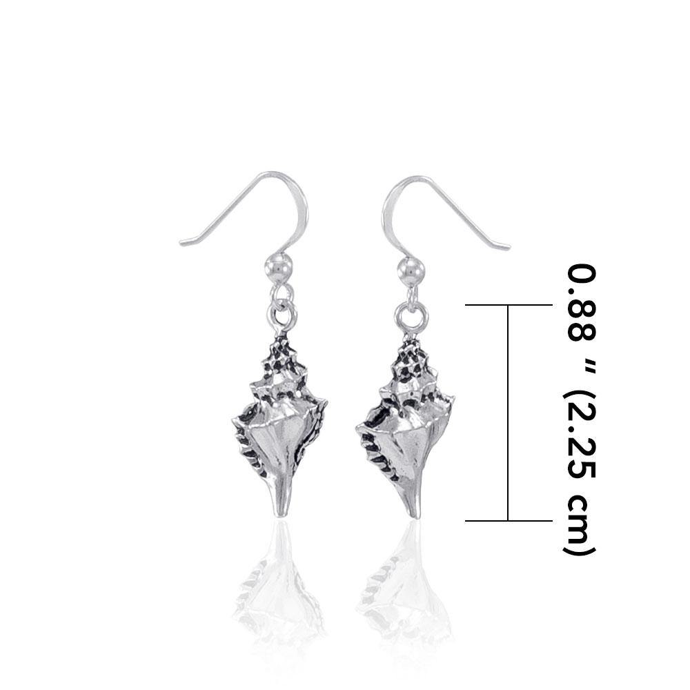 Conch Shell Silver Earrings JE035 - Jewelry