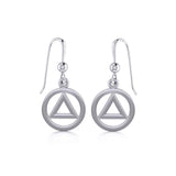 AA Symbol Silver Earrings JE058