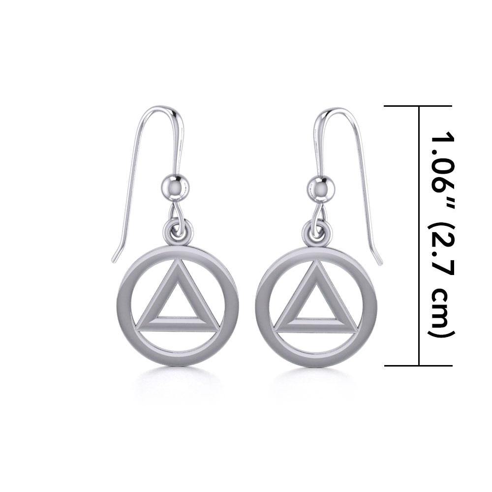 AA Symbol Silver Earrings JE058 - Jewelry