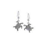 Silver Turtle Dangle Earrings JE249 - Jewelry
