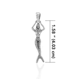 Mermaid Silver Pendant JP023 - Jewelry
