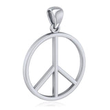 Peace Symbol Silver Pendant JP027 - Jewelry
