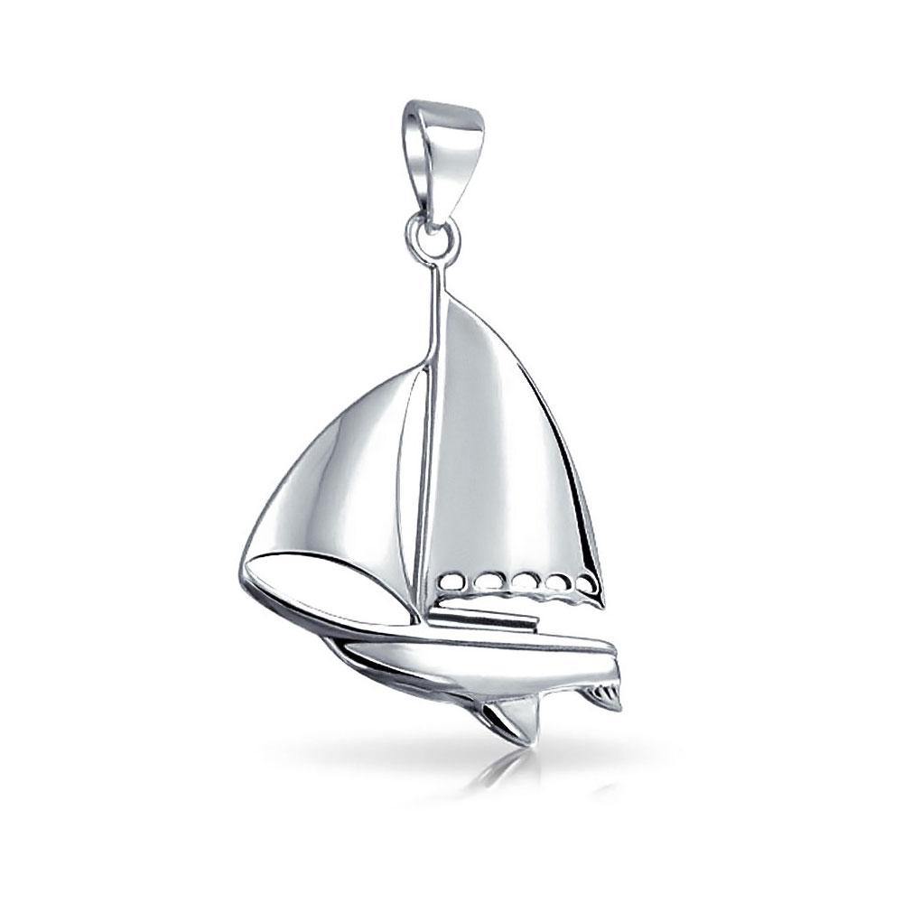 Sailboat Silver Pendant JP065 - Jewelry