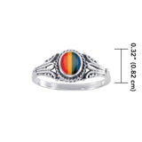 Rainbow  / Yin Yang Pride Silver Ring JR207 - Jewelry