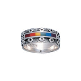 Rainbow Silver Ring JR259 - Jewelry