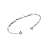 Silver and Gold Bead Cuff Bracelet MBA071 - Jewelry
