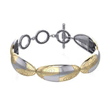 Danu Celtic Silver and Gold Bracelet MBL113 - Jewelry