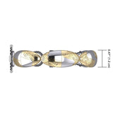 Danu Celtic Silver and Gold Bracelet MBL113 - Jewelry