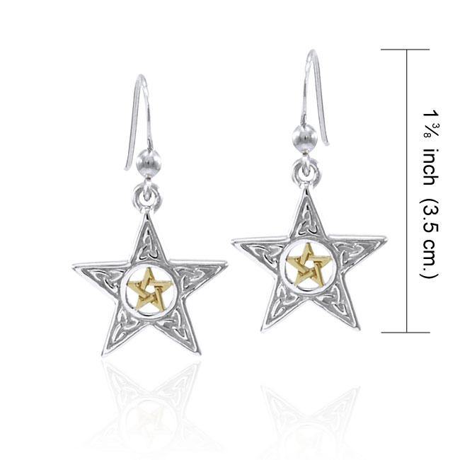 Celtic Triquetra The Star Earrings MER1571 - Jewelry