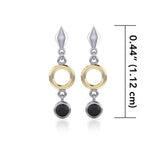 Blaque Circle Black Spinel Earrings MER382 - Jewelry