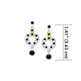 Blaque Circle & Black Spinel Earrings MER384 - Jewelry