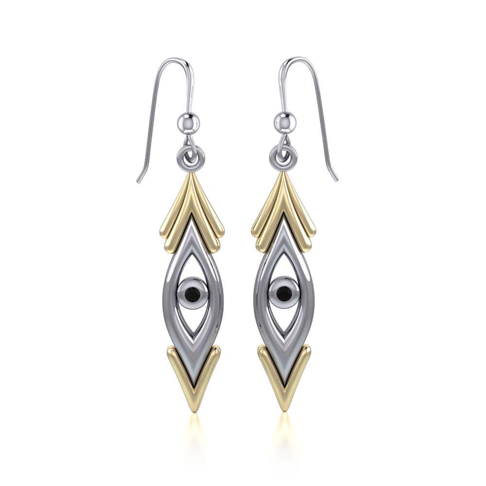 Blaque Silver and Gold Earrings MER389 - Jewelry