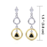 Blaque Triangle & Circles Earrings MER398 - Jewelry