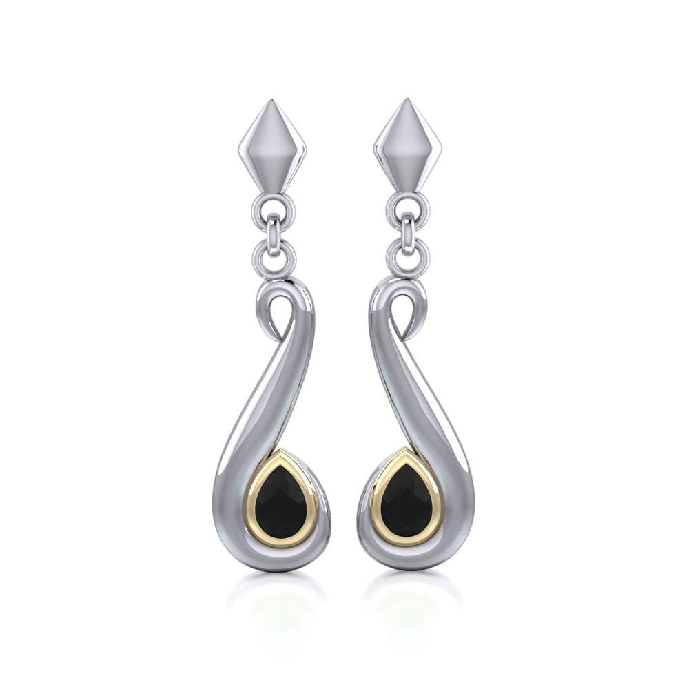 Blaque Swirl Earrings MER404 - Jewelry