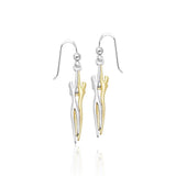Venus and Mars Gold and Silver Earrings MER507