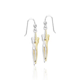 Venus and Mars Gold and Silver Earrings MER507 - Jewelry