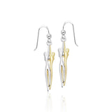Venus and Mars Gold and Silver Earrings MER507