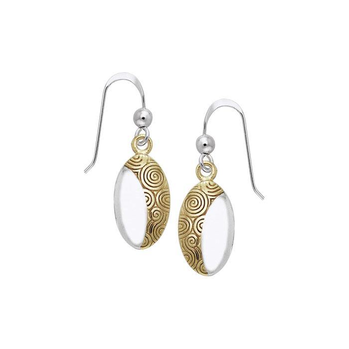 Danu Silver and Gold Celtic Spiral Earrings MER548 - Jewelry