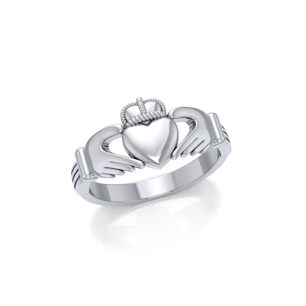 Irish Claddagh Silver Ring MG058R - Jewelry