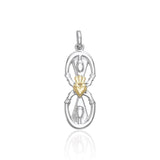 Goddess Danu in Claddagh Pendant with 14k Gold accent MPD1198 - Jewelry