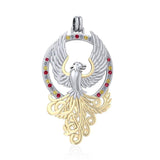 Majestic Phoenix Silver and Gold Pendant MPD2916 - Jewelry