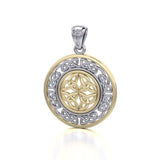 Celtic Knotwork Silver and Gold Pendant MPD3035 - Jewelry
