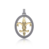 Crowned with Nobility and Spirituality ~ Sterling Silver Jewelry Fleur-de-Lis Braided Pendant MPD323 - Jewelry