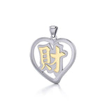 Wealth Feng Shui Heart Pendant MPD3779 - Jewelry