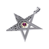 The Star Steampunk Silver and Gold Pendant MPD3870 - Jewelry