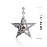 Pentacle Steampunk Silver and Gold Pendant MPD3870 - Jewelry