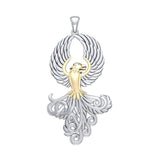 Majestic Phoenix Silver and Gold Pendant MPD5071 - Jewelry