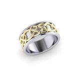 Celtic Knot Silver and Gold Ring MRI1206 - Jewelry