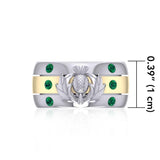 Strong and Beautiful ~ Scottish Thistle Ring with 18k Gold Accent  MRI356 - Jewelry