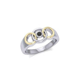 Blaque Interlocking Circles Ring MRI461