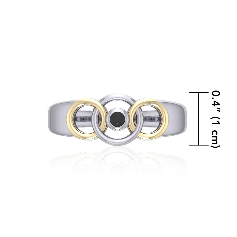 Blaque Interlocking Circles Ring MRI461 - Jewelry