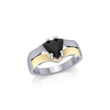 Blaque Triangle Solitare Ring MRI475